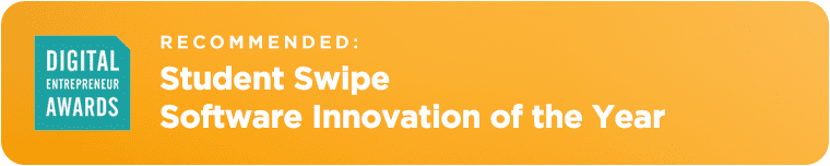 Student Swipe Software Innovation of the Year Digital entrepreneuer Awards