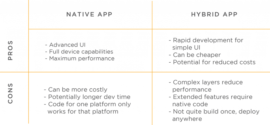 Native vs Hybrid Enterprise Application Development