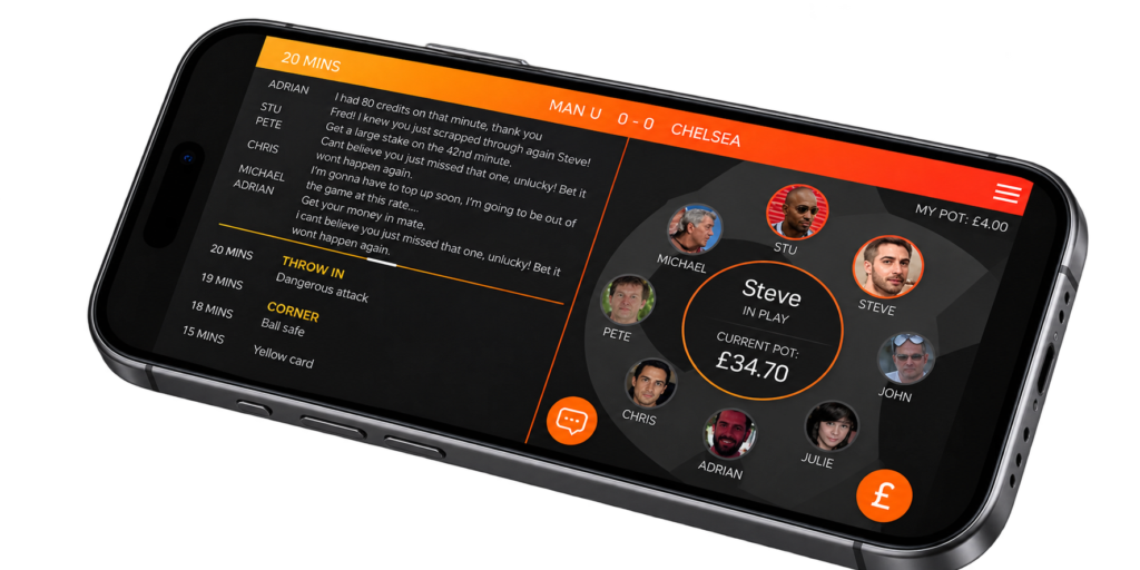 Forfeit Football app live match screen, changing how people watch sport