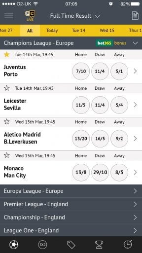 football-coupon-hybrid app-example-screen-1