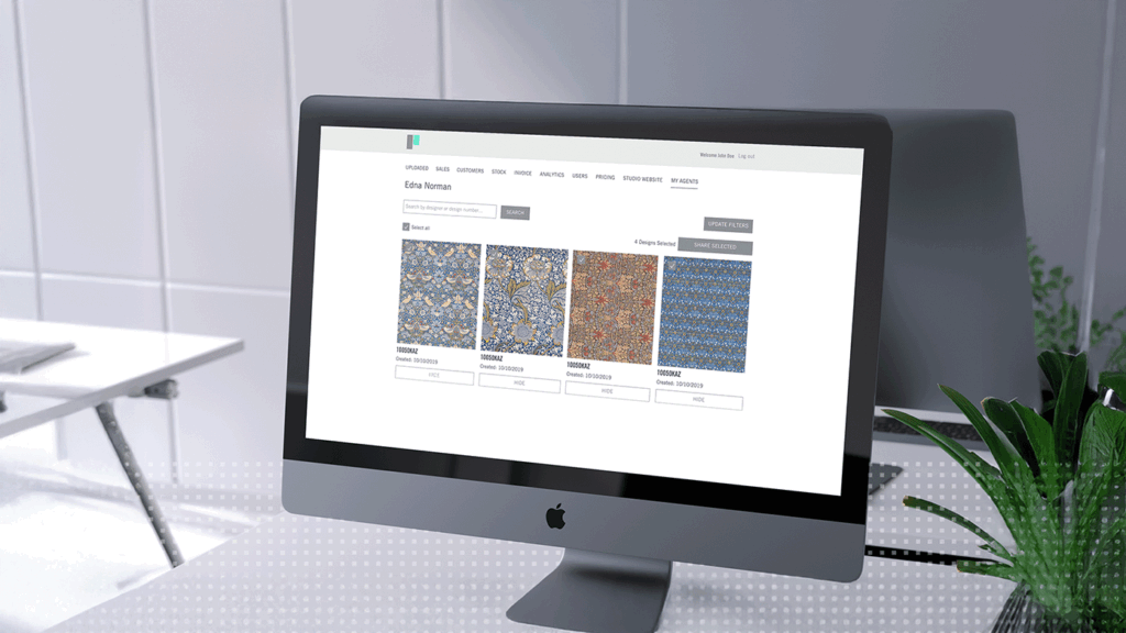 The Pattern Cloud textile catalogue web app, a data-driven platform built by Sonin