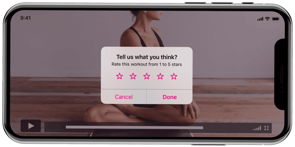 Fitness video app