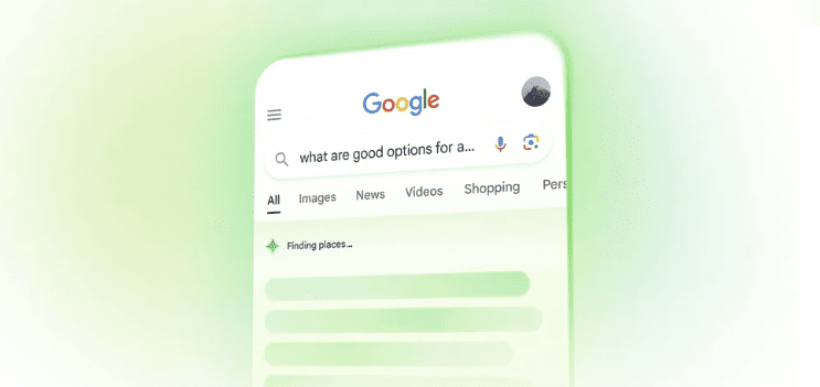 Google Search AI overview on a phone, announced at Google I/O 2024