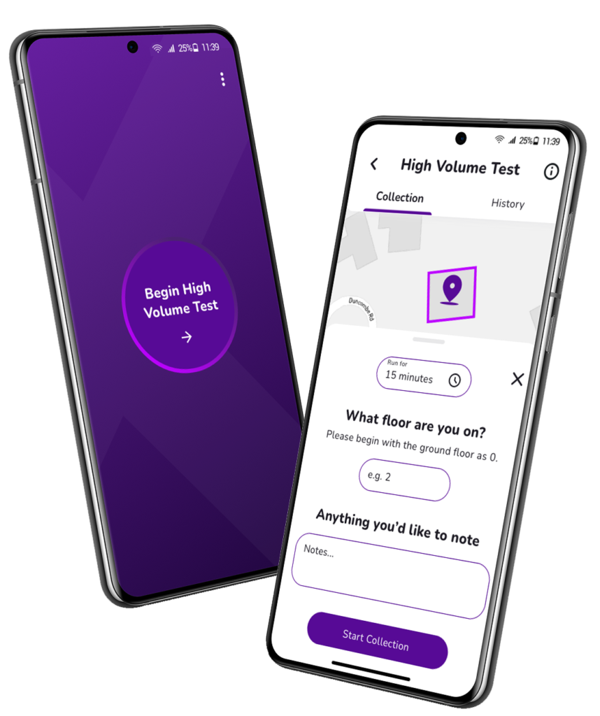 IonX app running a network test to help eliminate 5G black spots in UK cities