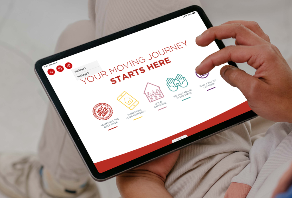 Connells Group's custom sales platform on an iPad, an example of Sonin taking digital products from idea to impact
