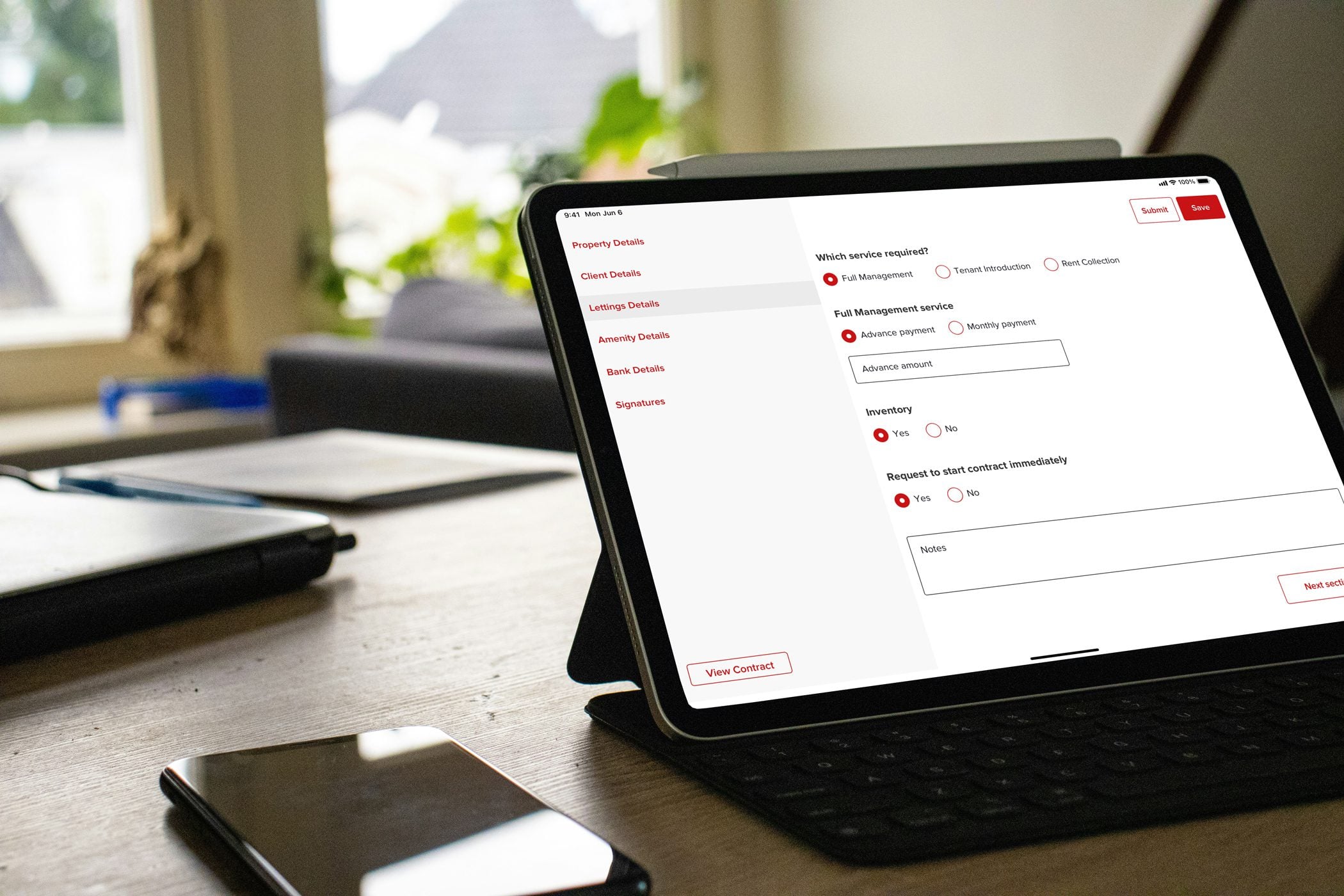 Connells Group sales platform on an iPad, powering 1 in 10 UK home sales