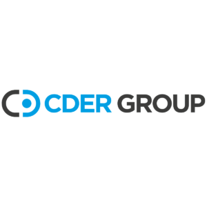 CDER Group logo with blue and gray circular icon on white background