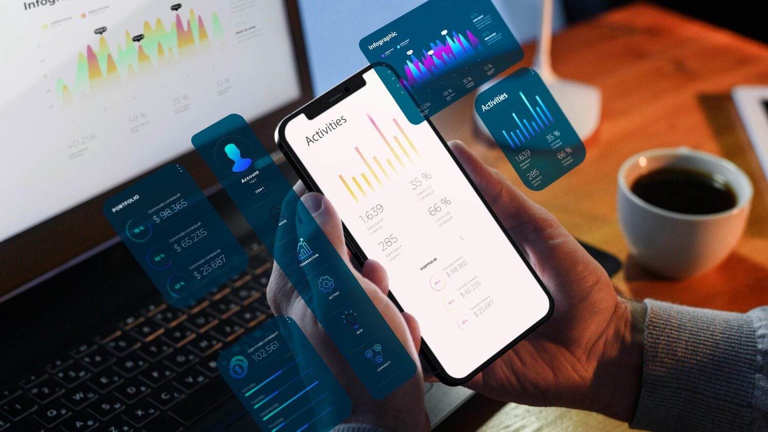 Fitness tracking app with data graphics, a product that builds customer loyalty