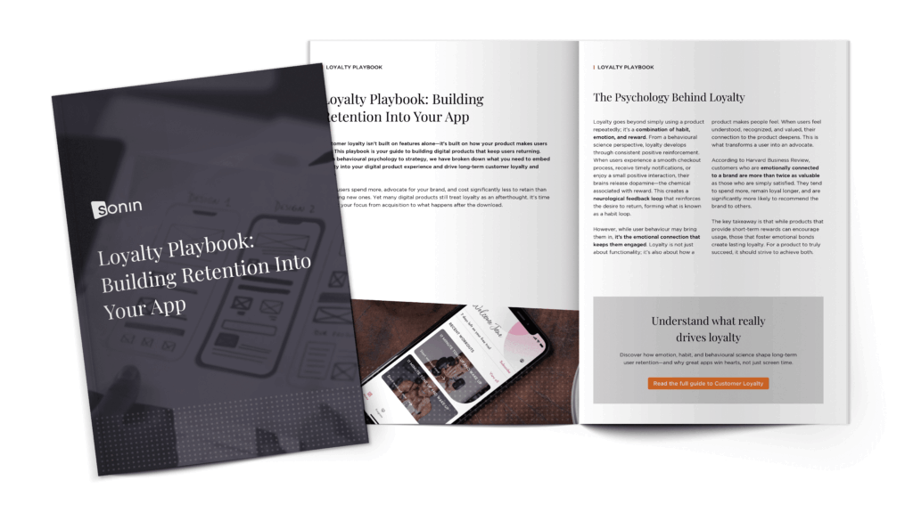 Sonin Loyalty Playbook whitepaper on building retention into your app